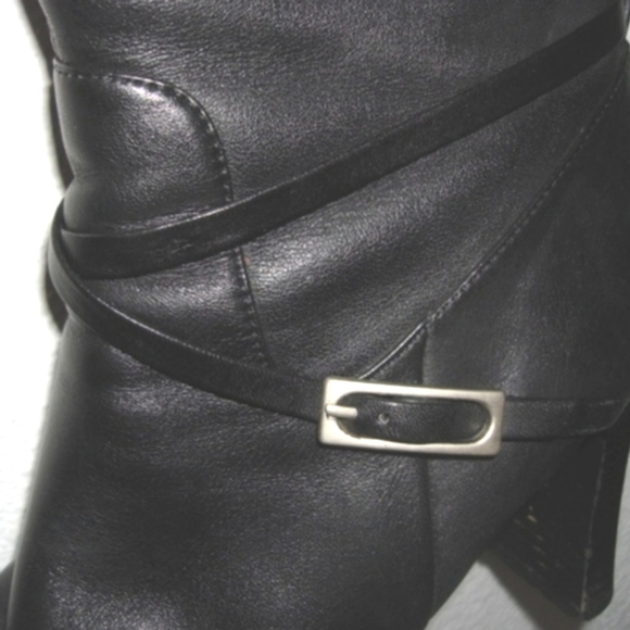 Apostrophe Kelly Knee High Leather Boots Black Size 8 - Picture 2 of 6